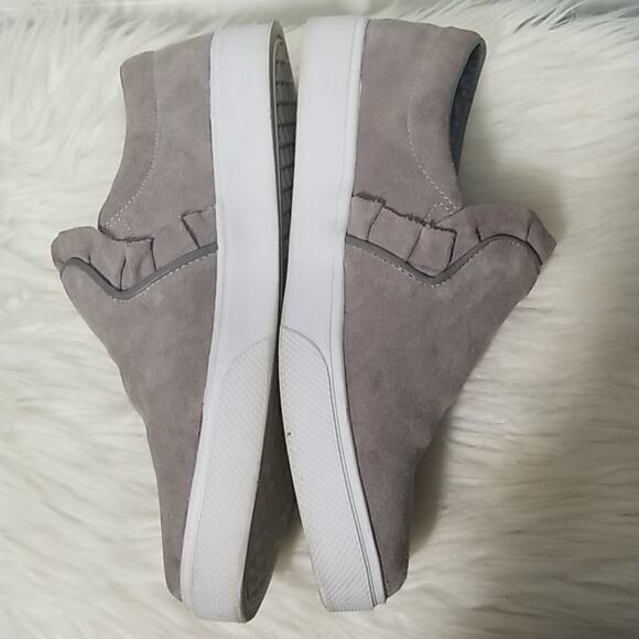 Kaanas Grey Suede Slip On Sneakers - Picture 3 of 8
